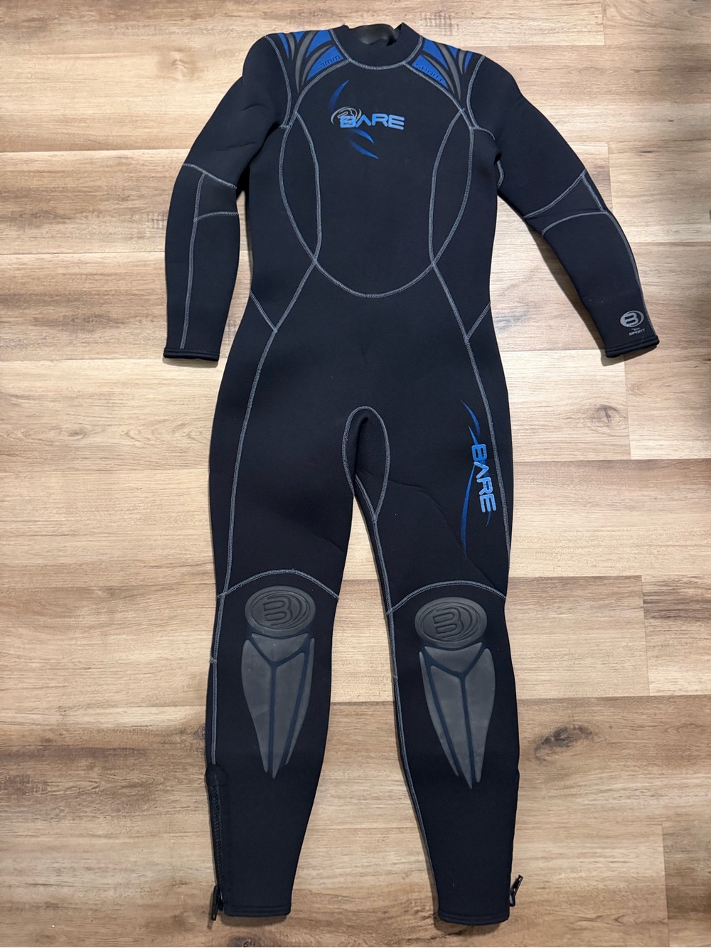 Bare 7mm Sport Full Women's Wetsuit Black Blue Scuba Diving Size 16